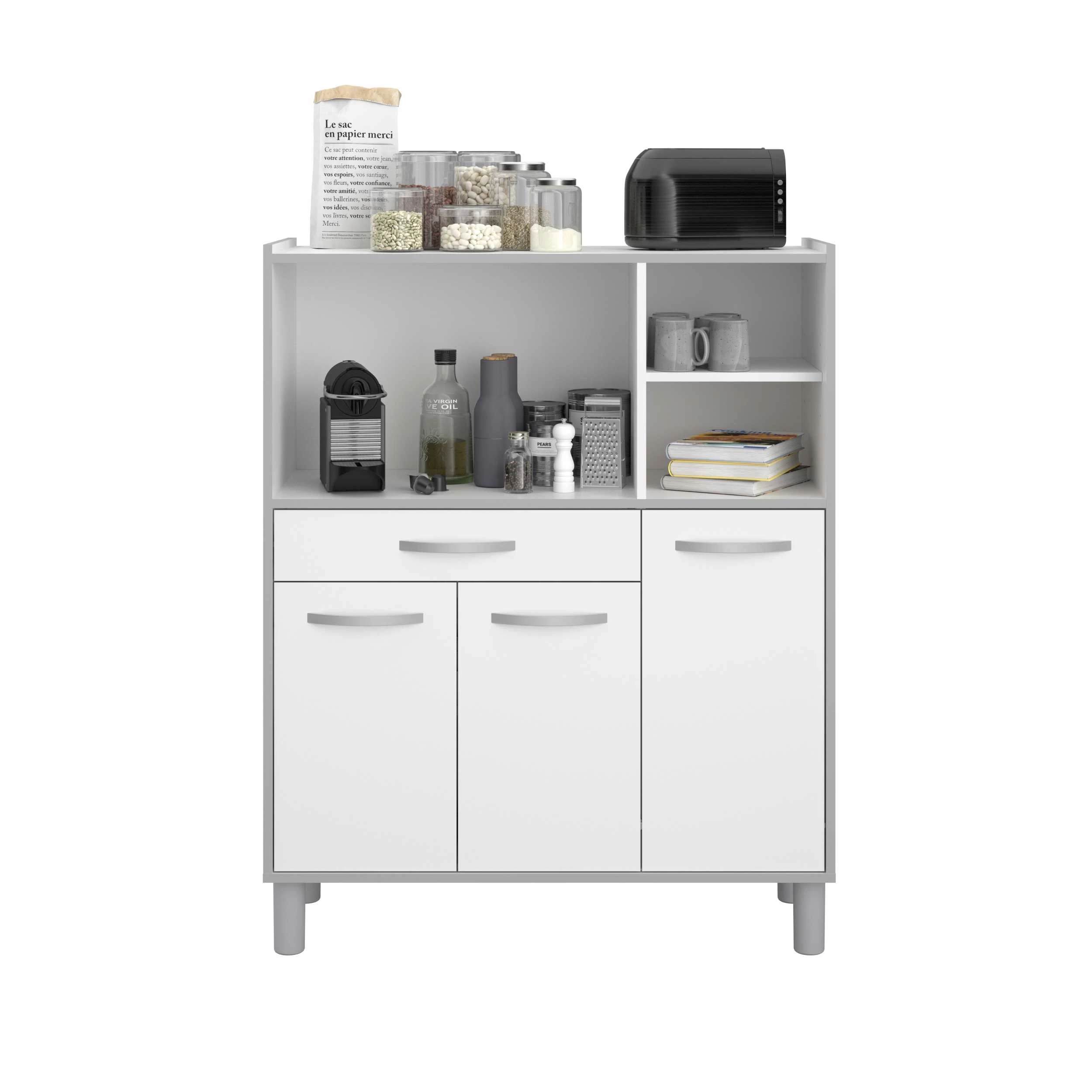 Keukenkast Easy 101cm, 3 Deuren & 1 Lade - Wit - Afbeelding 6