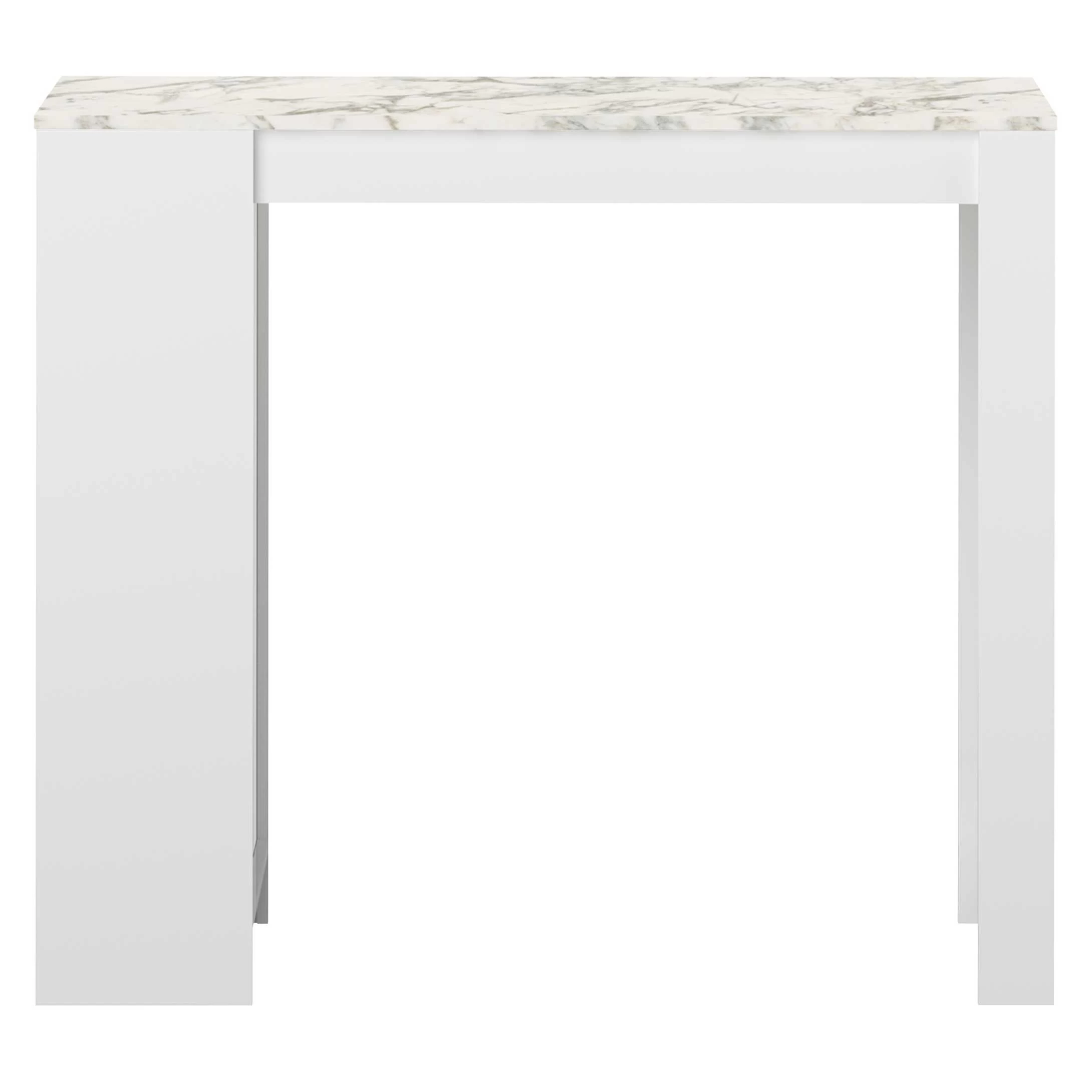 Bartafel Aravis 115x50 Met Opbergruimte - Wit/marmer - Afbeelding 7