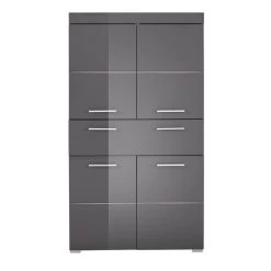 Hoge Kast Amanda | 73 X 31 X 130 Cm | Melamine | Agave Grey