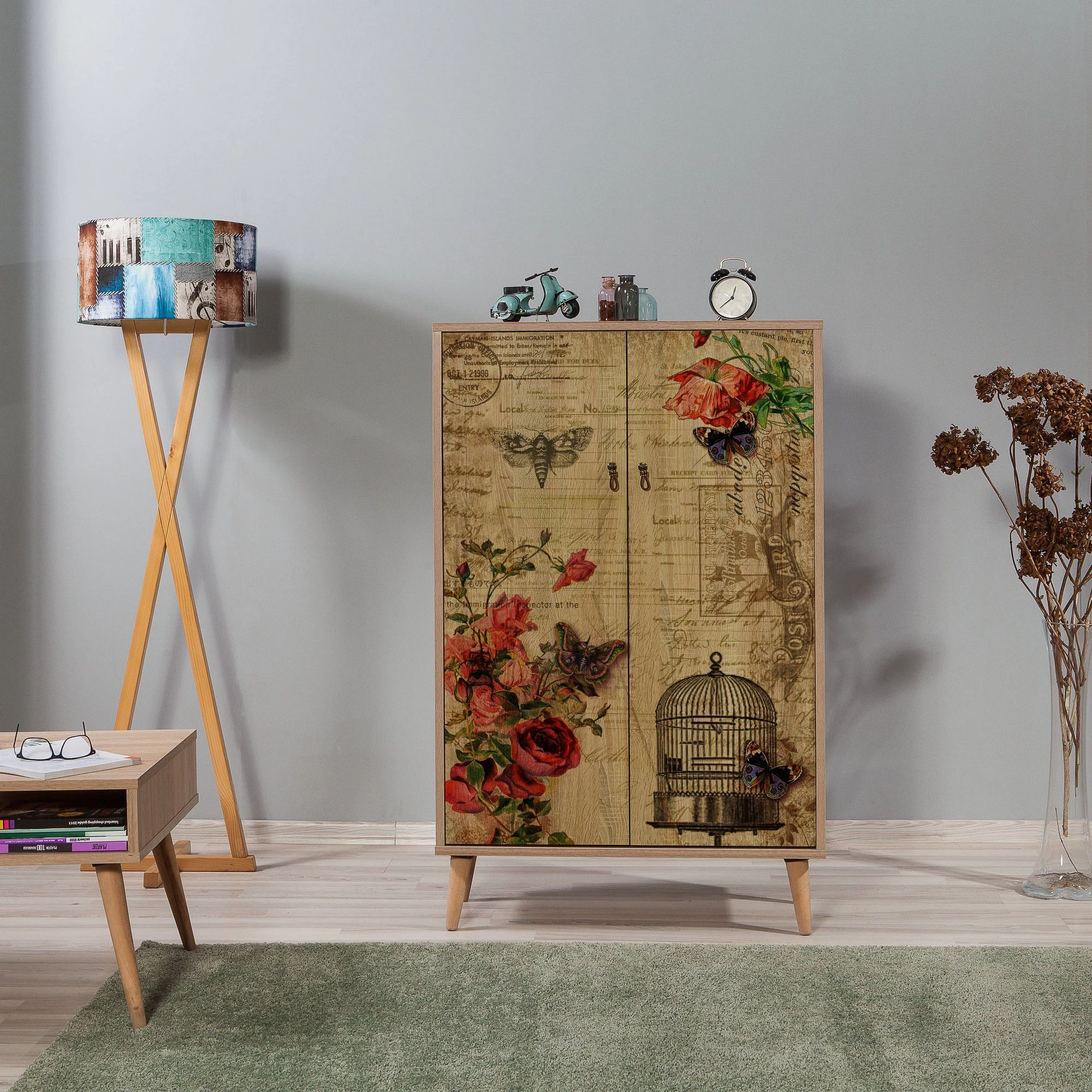 Multifunctionele Kast Vella | 100% Melamine | 18 Mm | Poten Van Haagbeuk | Metalen En Touwgrepen | UV-coating | Sonoma Eik - Afbeelding 9