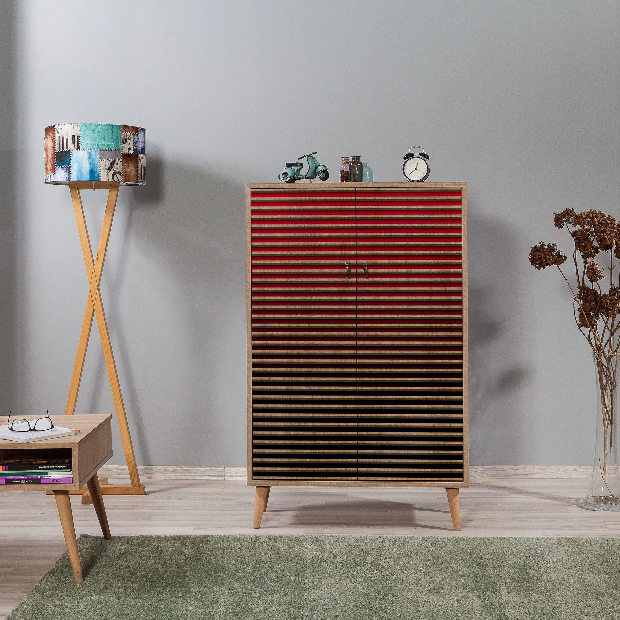 Vella Multifunctionele Kast | 100% Gemelamineerd | Haagbeuken Poten | Metalen En Touw Handgrepen | Sonoma Eik - Afbeelding 9