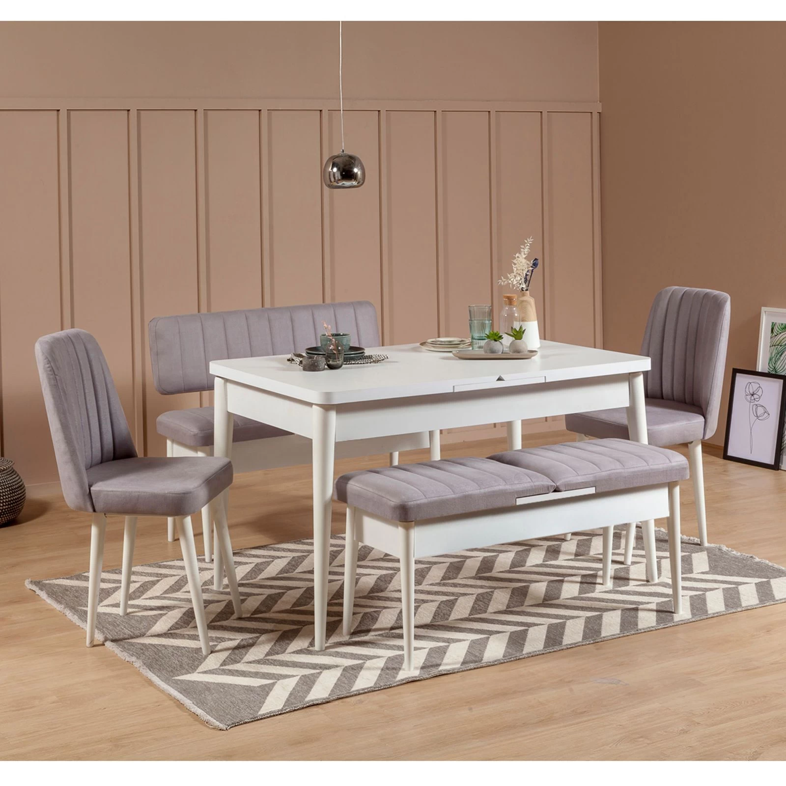 Bank Vella | Fluwelen Stof | 110 Cm Breedte | Wit Soho-kleur - Afbeelding 7