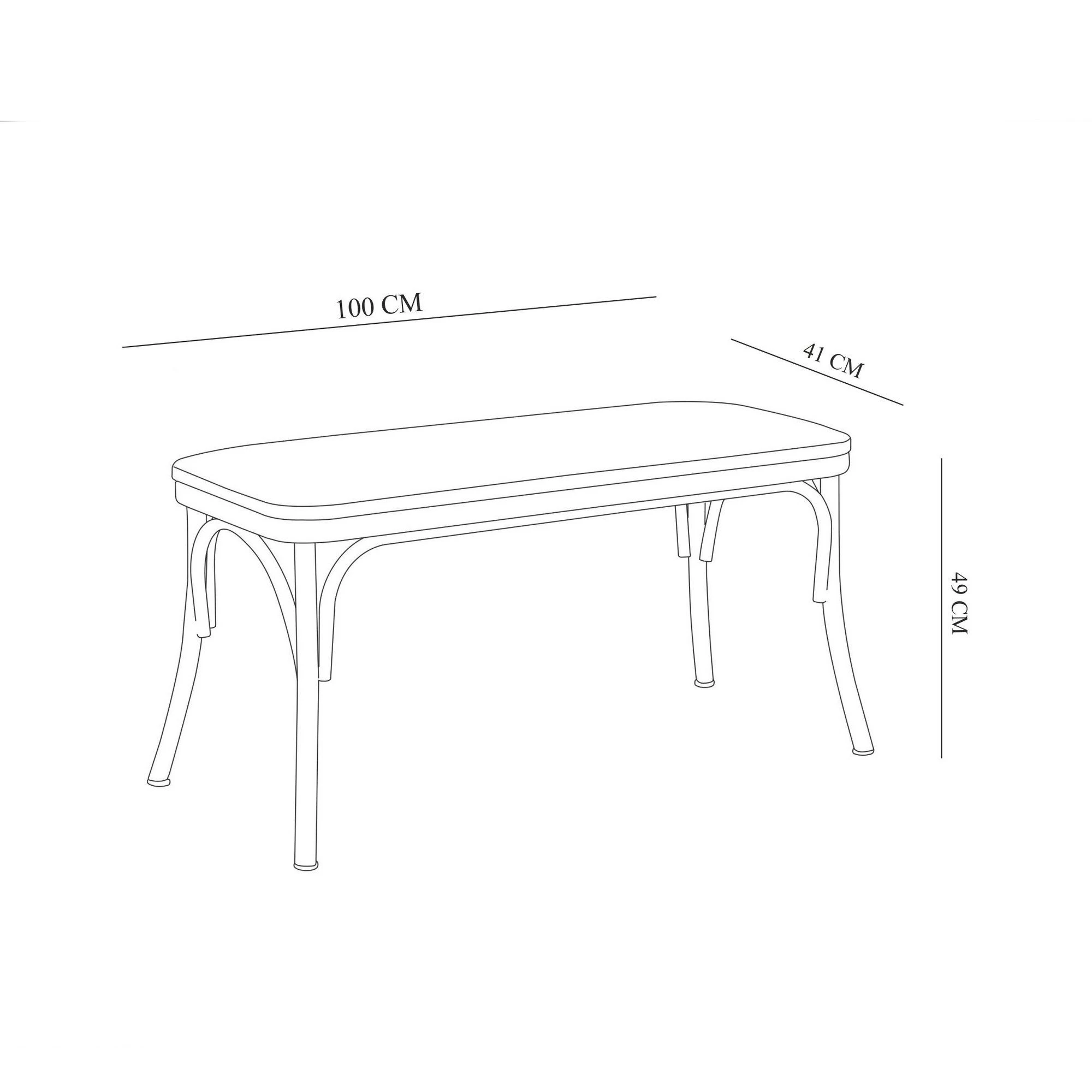 Bank Vella | 100 X 49 X 41 Cm | Kunstleer | Wit - Afbeelding 2