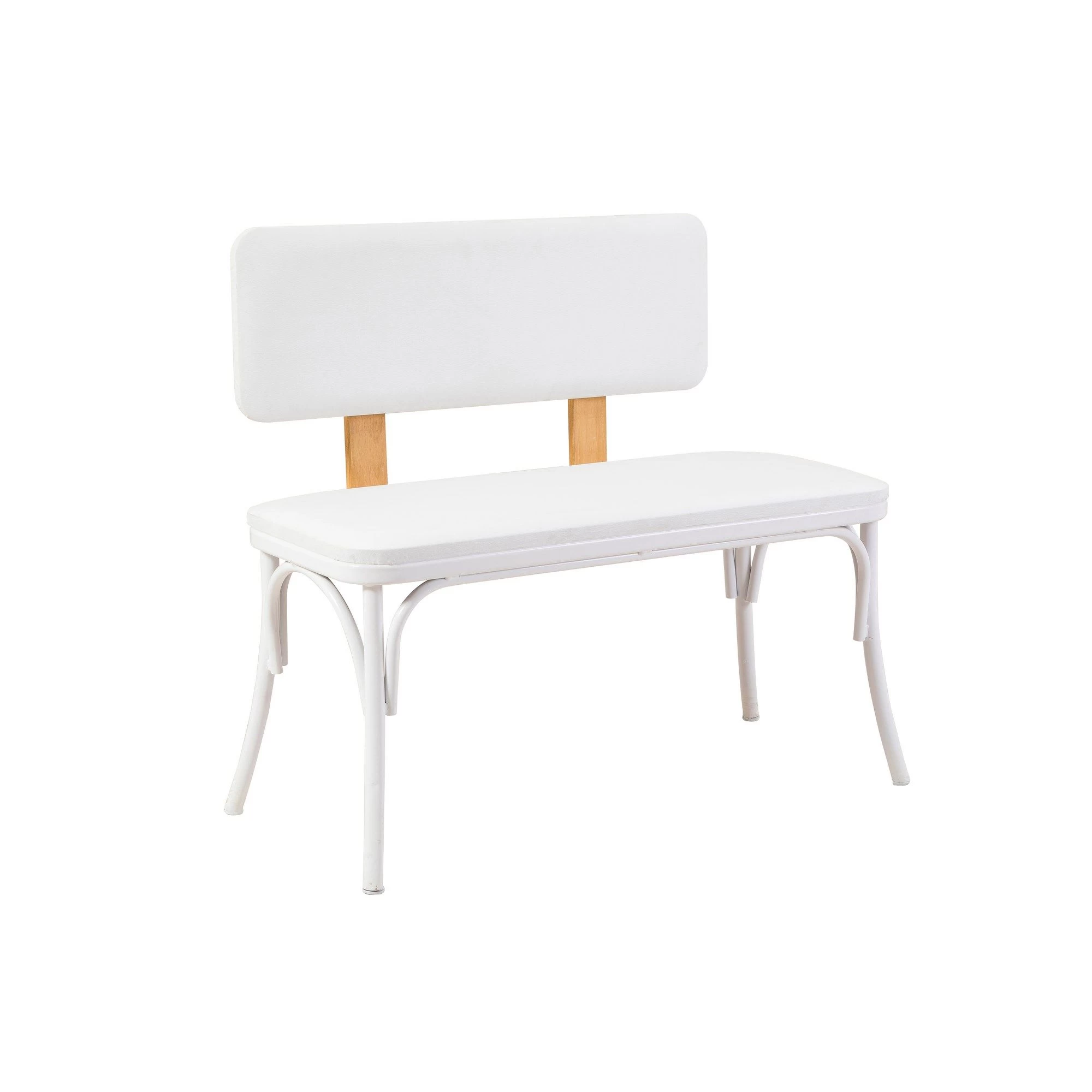 Bank Vella | 100 X 53 X 85 Cm | Kunstleer | Wit - Afbeelding 4