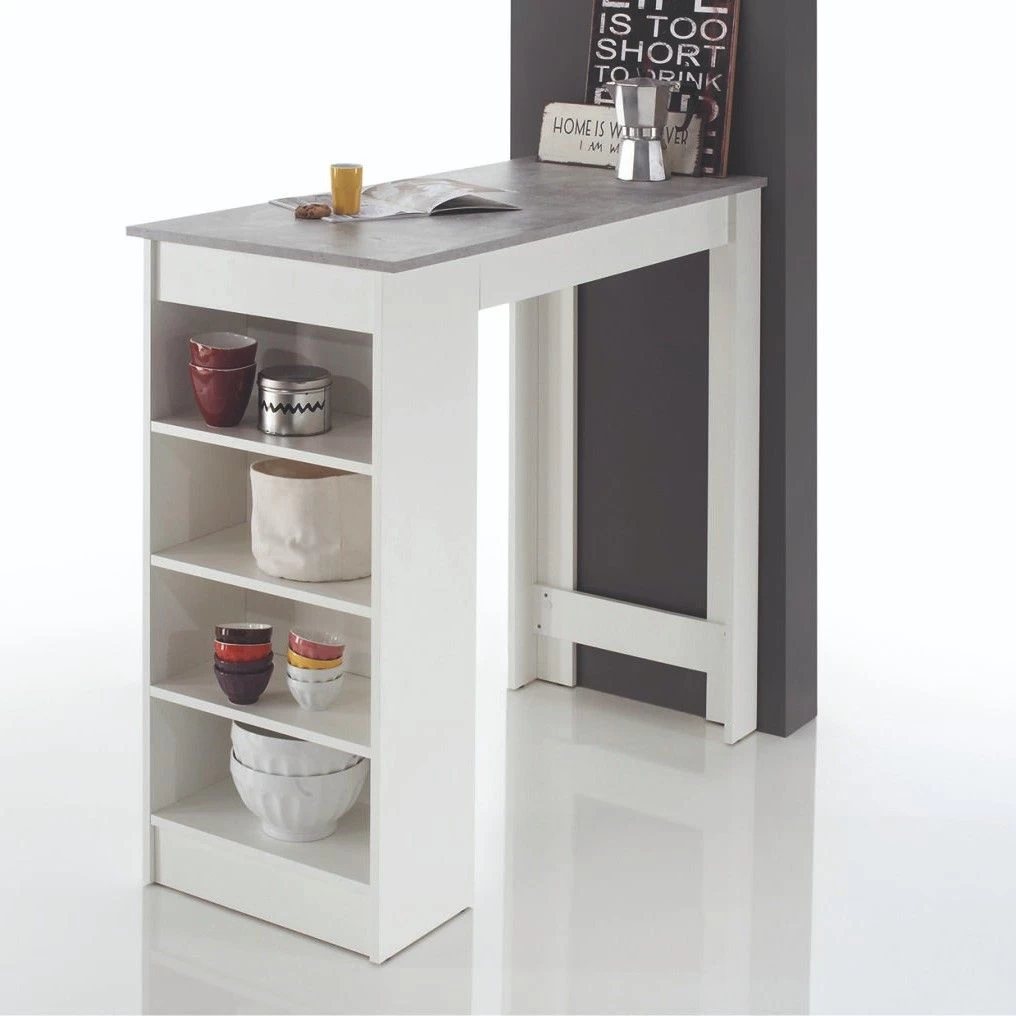 Bartafel De Marchi 115cm - Wit/beton