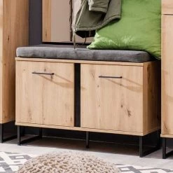 Halbank Hoggas 84,5cm 2 Deuren & 1 Lade - Eik