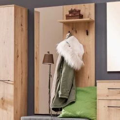 Halkapstok Met Spiegel / Hoedenplank Hoggas - Eik