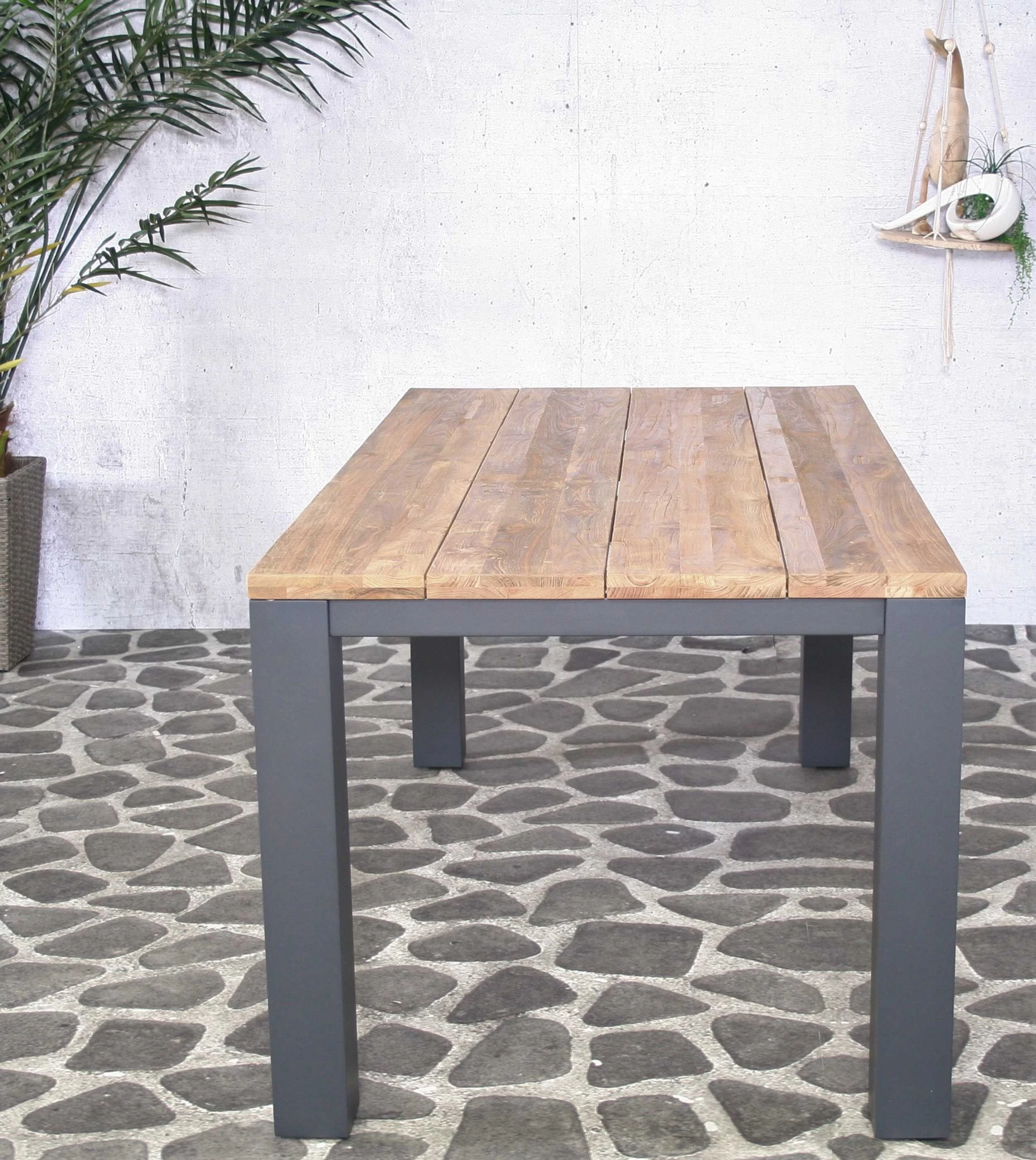 Tuintafel Bizon 180x90 - Bruin/zwart - Afbeelding 3