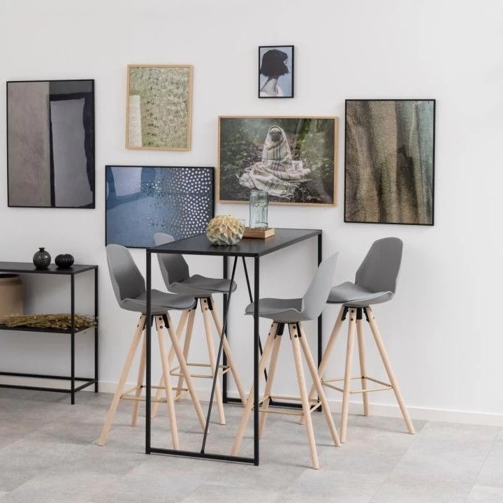 Barstoel Sammy - Grijs/beige - Afbeelding 2