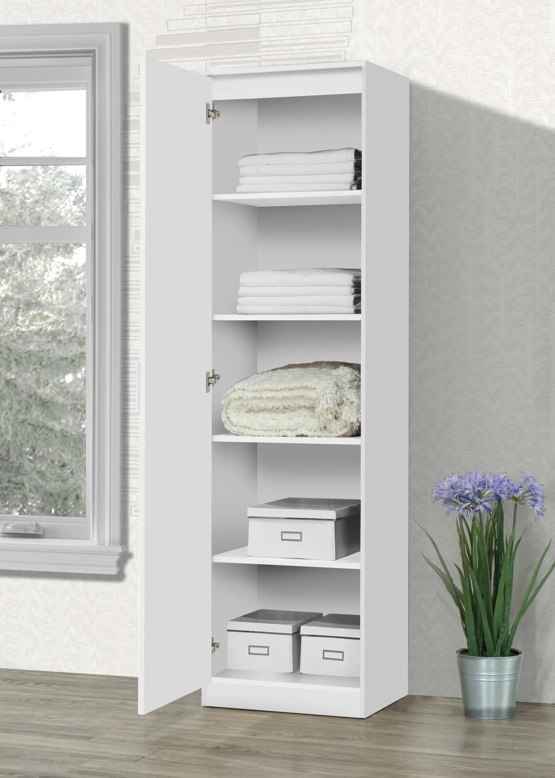 Kledingkast Darcis 1 Deur & 52cm Diep - Wit - Afbeelding 3