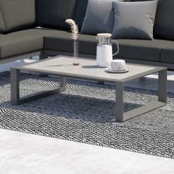 Salontafel Voor Buiten Lida 120x75cm - Keramiek/antraciet