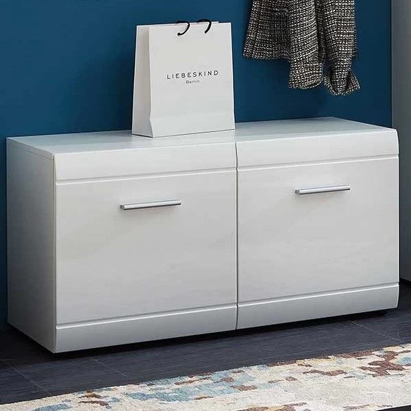 Schoenenkast Allan 96cm Met 2 Deuren - Wit