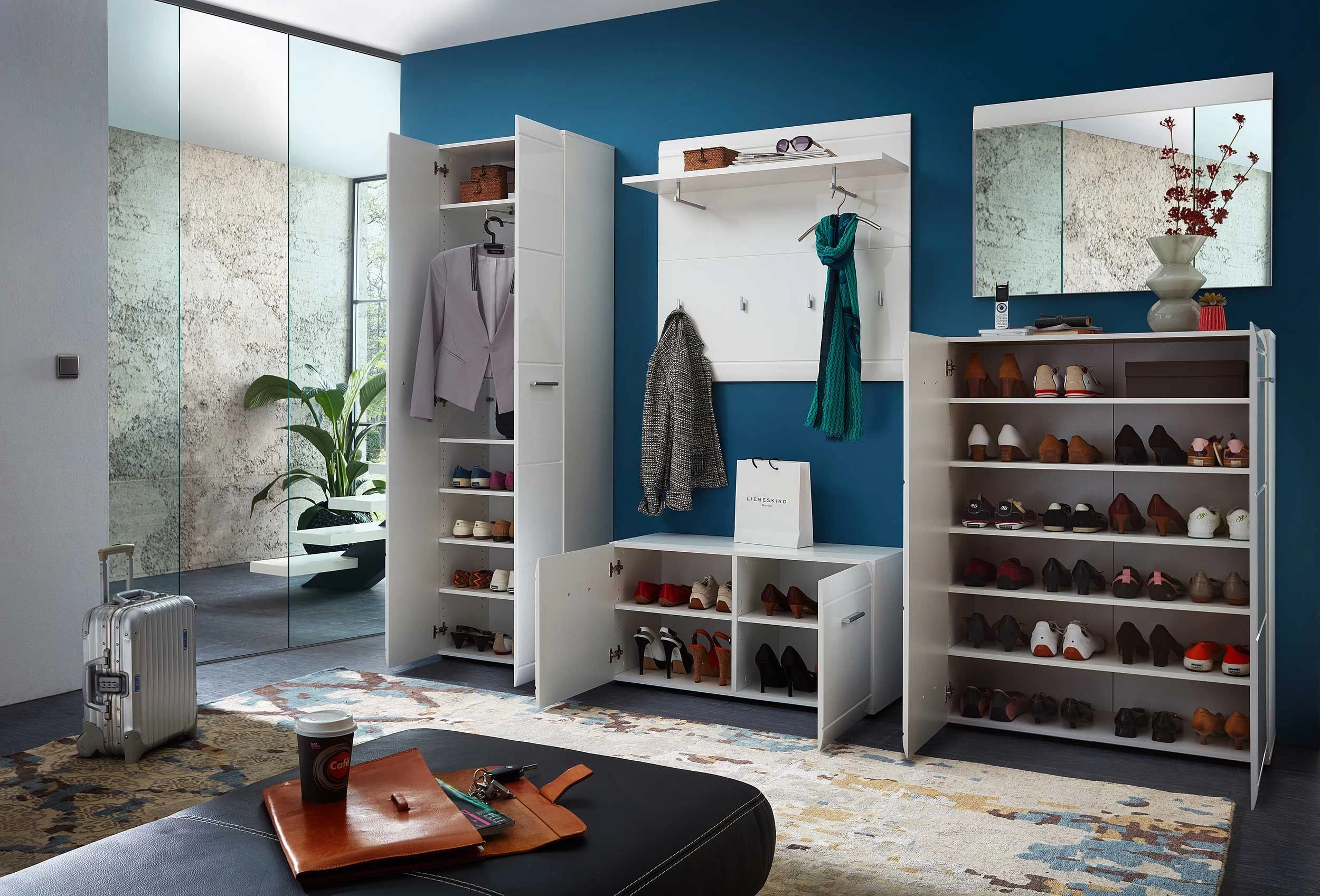 Schoenenkast Allan 96cm Met 2 Deuren - Wit - Afbeelding 3