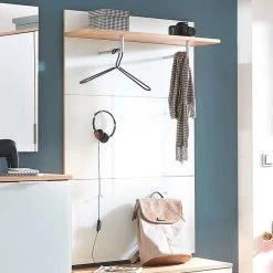 Kapstokpaneel Tille H144 X B89cm - Wit/eik