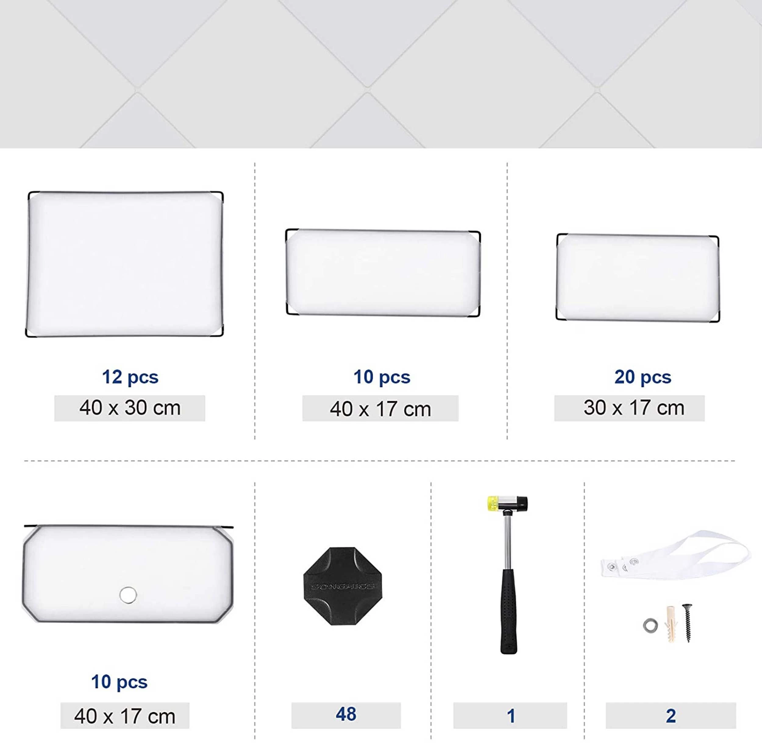 Songmics 10 Gleuf Modulaire DIY Plastic Shoe Rack, In Elkaar Grijpende Witte Opslag Plank Eenheid - Afbeelding 3