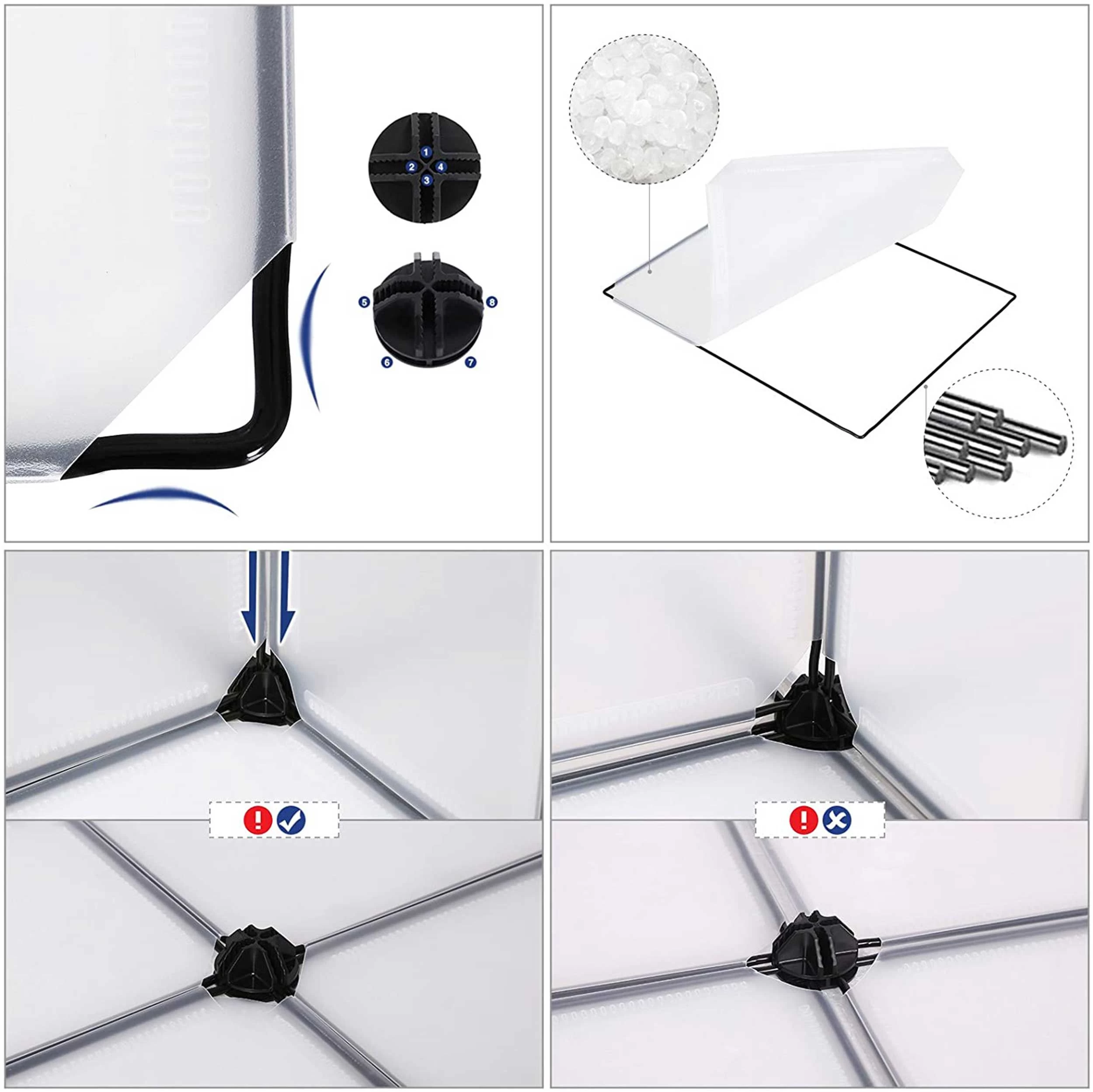 Songmics 10 Gleuf Modulaire DIY Plastic Shoe Rack, In Elkaar Grijpende Witte Opslag Plank Eenheid - Afbeelding 2