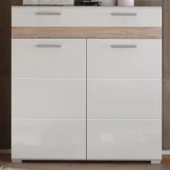 Schoenenkast Set-One | 91 X 34 X 95 Cm | Licht-eiken Kleur