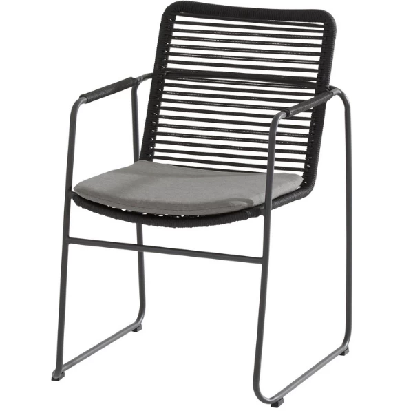 Tuinstoel Elmo Rvs Stapelbaar - Antraciet