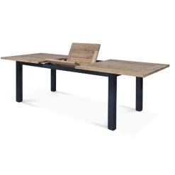 Verlengbare Tuintafel Dalore - Zwart/naturel