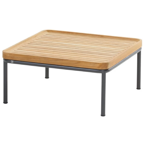 Salontafel Voor Buiten Figo 75x75cm - Teak/antraciet - Afbeelding 3