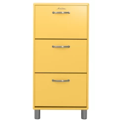 Schoenenkast Malibu 121,5 Cm 3 Vakken - Geel