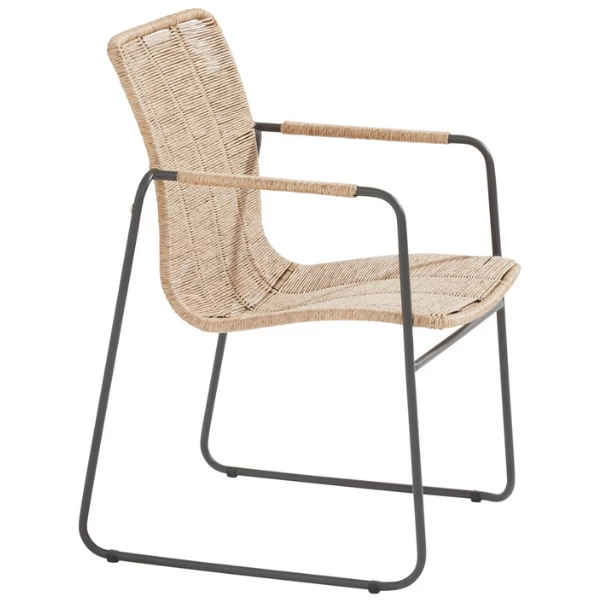 Tuinstoel Palmira - Antraciet/naturel - Afbeelding 3