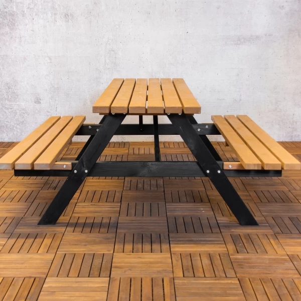 Picknicktafel Jacky Met Inklapbare Zittingen 180 Cm - Grenen/zwart - Afbeelding 3