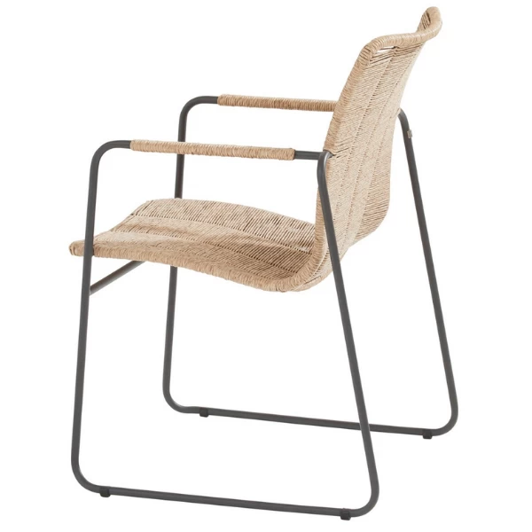 Tuinstoel Palmira - Antraciet/naturel - Afbeelding 4