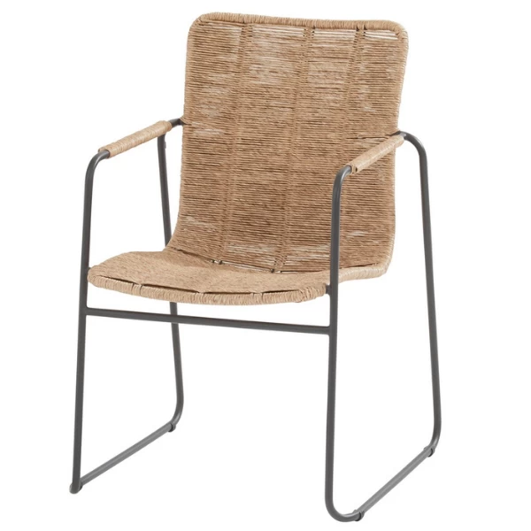 Tuinstoel Palmira - Antraciet/naturel