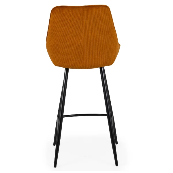 Barstoel Alexia Ribfluweel - Oranjegeel - Afbeelding 3