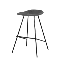 Barkruk Teddy Ribfluweel - Grijs