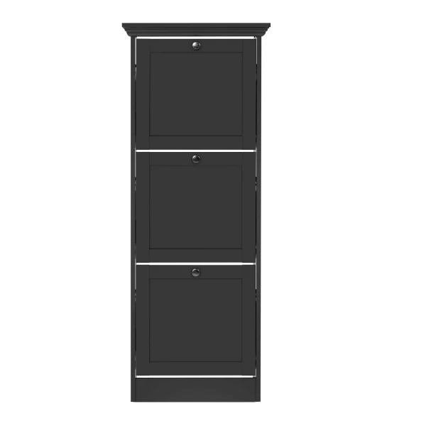 Schoenenkast Vieri 50cm 3 Deuren - Antraciet - Afbeelding 9