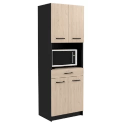 Kast Item 60x43x177cm 4 Deuren & 1 Lade - Eik/zwart