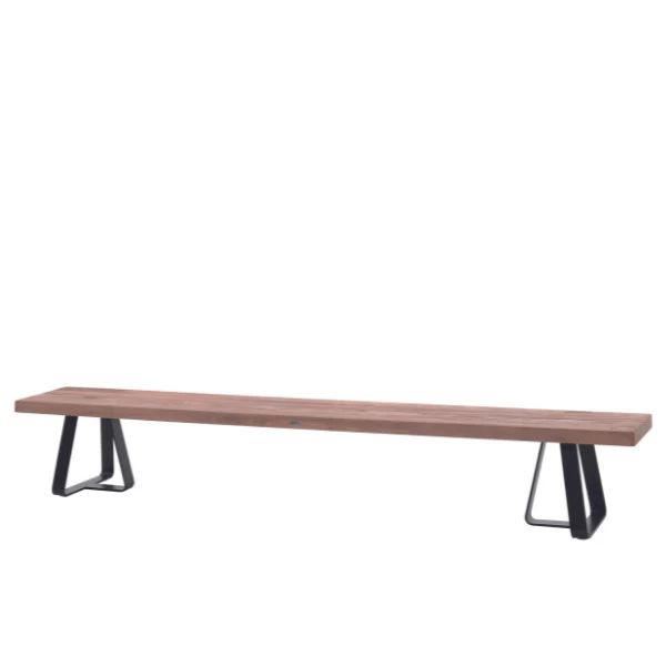 Tuinbank Margarite 300cm Teakhout En Ijzer - Naturel/zwart