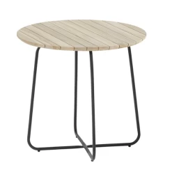 Bijzettafel Voor Buiten Abel 45cm Teakhout En Rvs - Naturel/antraciet