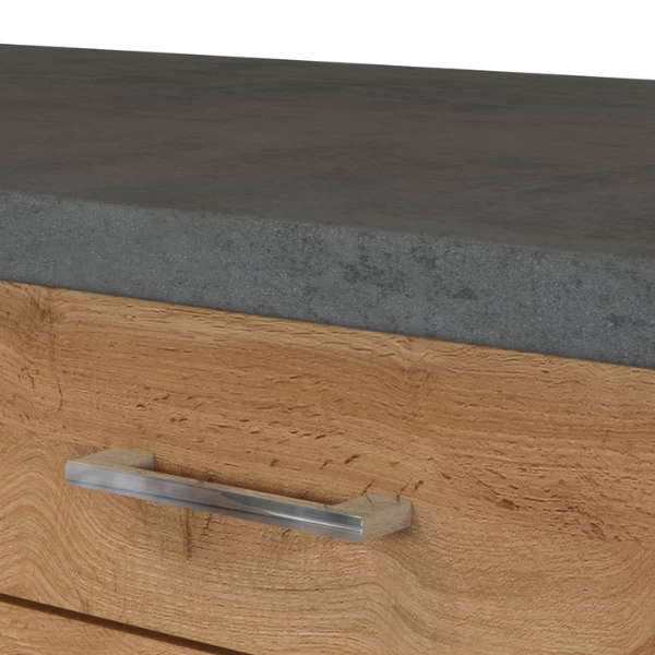 Keukenkast Sorrella 100cm 2 Deuren & 2 Lades - Eik/beton - Afbeelding 3