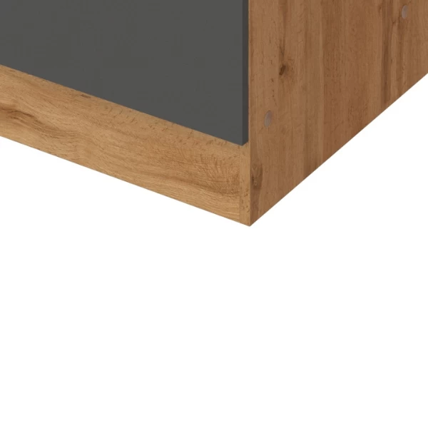 Keukenkast Sorrella 50cm 1 Deur & 1 Lade - Antraciet/eik - Afbeelding 5