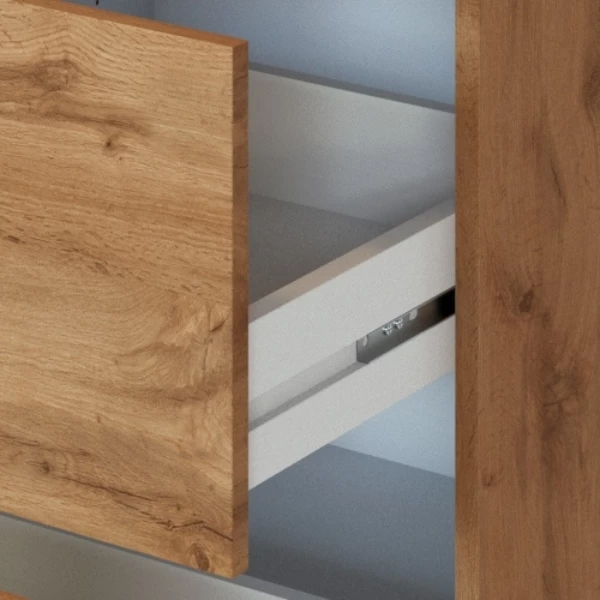 Keukenkast Sorrella 50cm 3 Lades - Eik/beton - Afbeelding 4