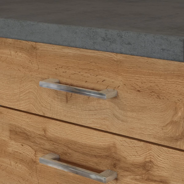 Keukenkast Sorrella 50cm 3 Lades - Eik/grafiet - Afbeelding 3