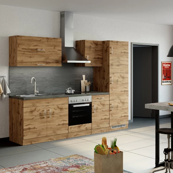 Gootsteenkast Sorrella 100cm 2 Deuren - Eik/beton - Afbeelding 2