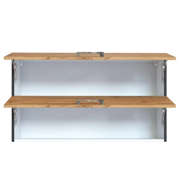 Keukenhangkast Sorrella 100cm Met 2 Opklapdeuren - Eik/grafiet - Afbeelding 7