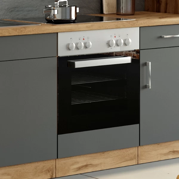 Onderkast Sorrella 60cm Voor Oven En Kookplaat - Antraciet/eik