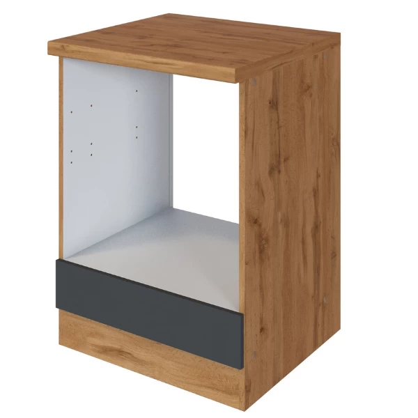 Onderkast Sorrella 60cm Voor Oven En Kookplaat - Antraciet/eik - Afbeelding 7