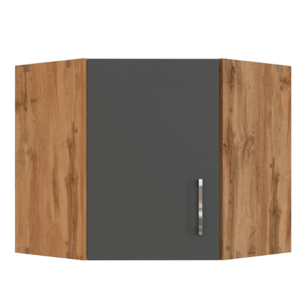 Hoekkast Sorrella 60cm 1 Deur - Antraciet/eik