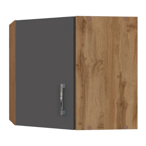 Hoekkast Sorrella 60cm 1 Deur - Antraciet/eik - Afbeelding 7