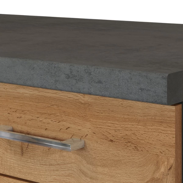 Kitchenette Sorrella 210cm Met Inbouwoven - Eik - Afbeelding 6