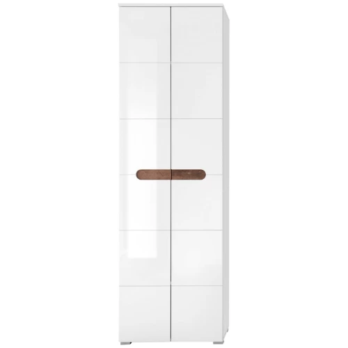 Kledingkast Nuro 60cm 2 Deuren - Hoogglans Wit - Afbeelding 2