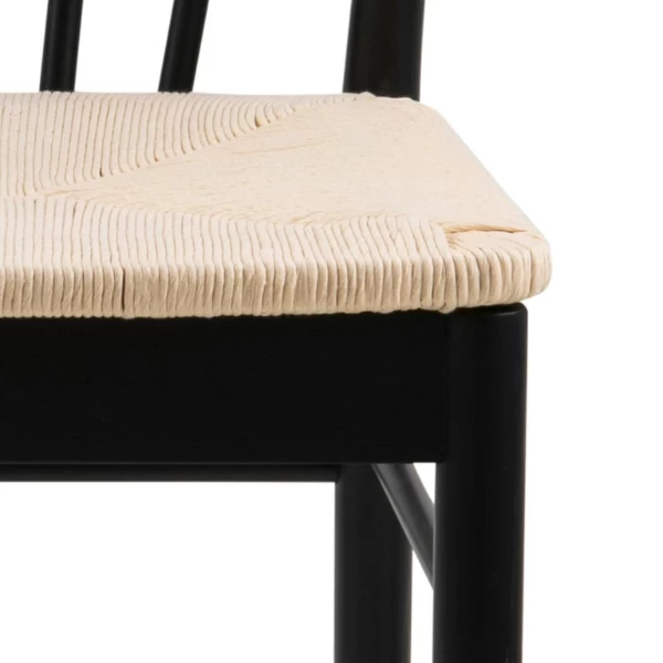 Armstoel Cassandra - Zwart/ Gebroken Wit - Afbeelding 6