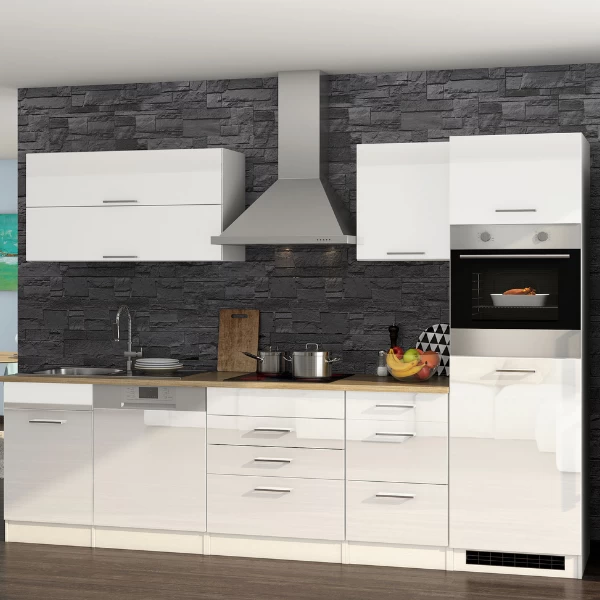 Keukenset Mailand | Toestellen Niet Inbegrepen | High Glossy White