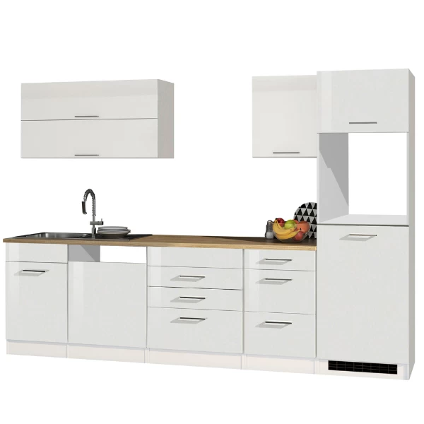 Keukenset Mailand | Toestellen Niet Inbegrepen | High Glossy White - Afbeelding 12